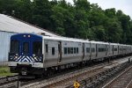 Outbound commuter approaches the station